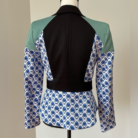 Peter Pilotto mixed print zippered and belted jacket in a size small petite - Picture 3 of 12